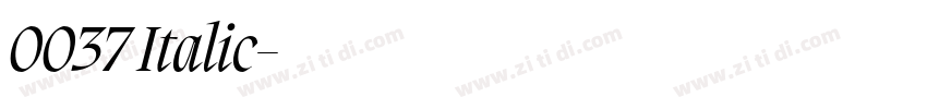 0037 Italic字体转换 0037 Italic字体转换